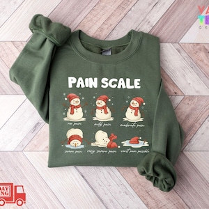 Christmas Nurse Sweatshirt: Funny Pain Scale Hoodie