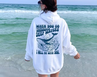 Whale Shark Christian Hoodie, Ocean Beach Sweatshirt