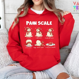 Christmas Nurse Sweatshirt: Funny Pain Scale Hoodie image 5