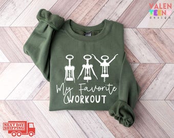 Sudadera divertida para entrenar con vino, regalo para amantes del vino