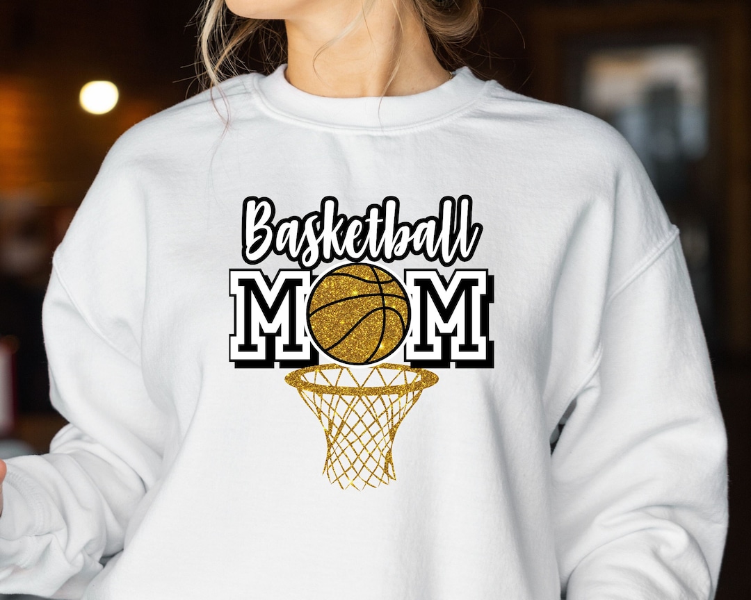 Basketball Glitter Mom Sweatshirt, Basketball Mom Sweatshirt, Basketball Hoodie, Mom Sweatshirt