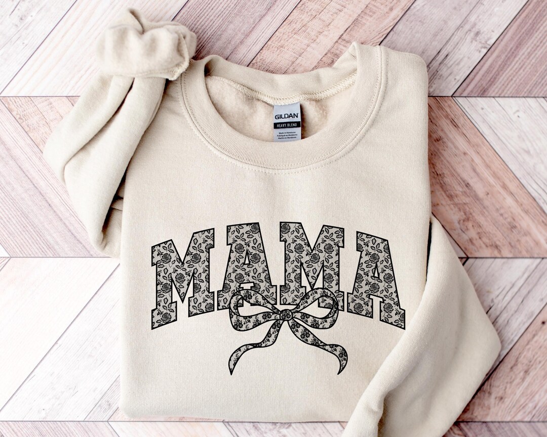 Floral Mama Sweatshirt, Lace Bow Coquette, Mother's Day Gift - Etsy