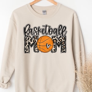 Sudadera de mamá de jugadora de baloncesto, sudadera deportiva con estampado de leopardo imagen 1