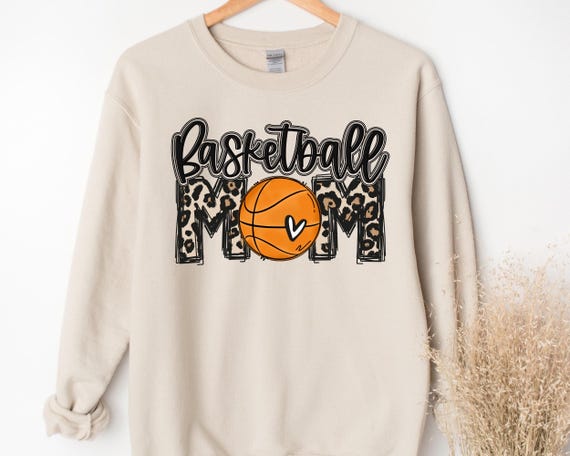 Basketball Mom Sweatshirt, Leopard Print Sports Hoodie