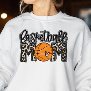 Sudadera de mamá de jugadora de baloncesto, sudadera deportiva con estampado de leopardo imagen 2