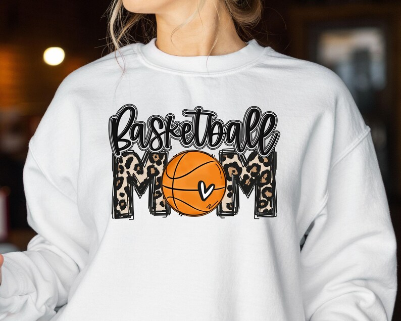 Sudadera de mamá de jugadora de baloncesto, sudadera deportiva con estampado de leopardo imagen 2