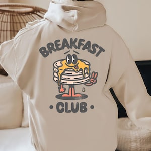 Breakfast Club Aesthetic Bohemian Retro Vintage Hoodie Oversized, Trendy Sweatshirt, Grunge Hippie Boho Graphic