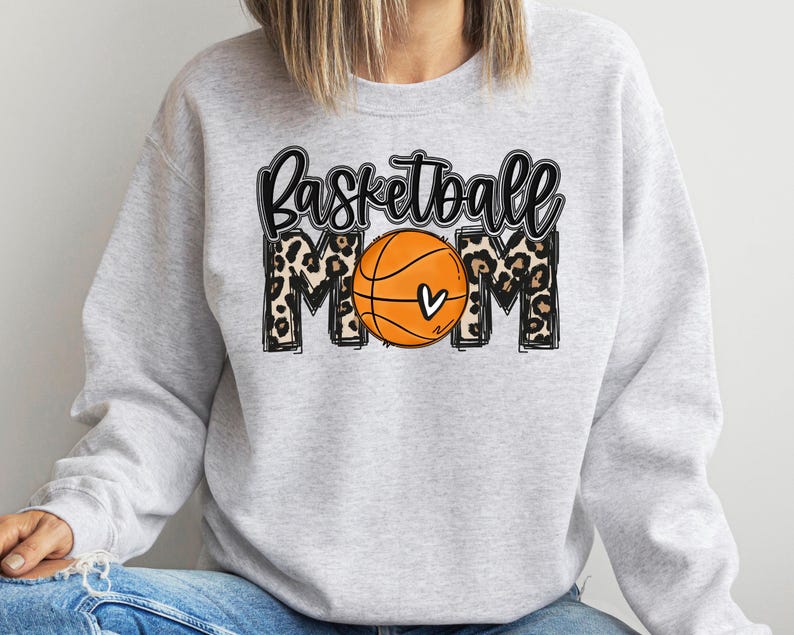 Sudadera de mamá de jugadora de baloncesto, sudadera deportiva con estampado de leopardo imagen 3