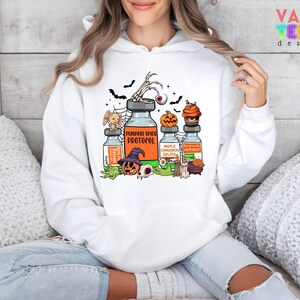 Halloween Nurse Sweatshirt, Spooky Season Witches Nursing Hoodie image 5