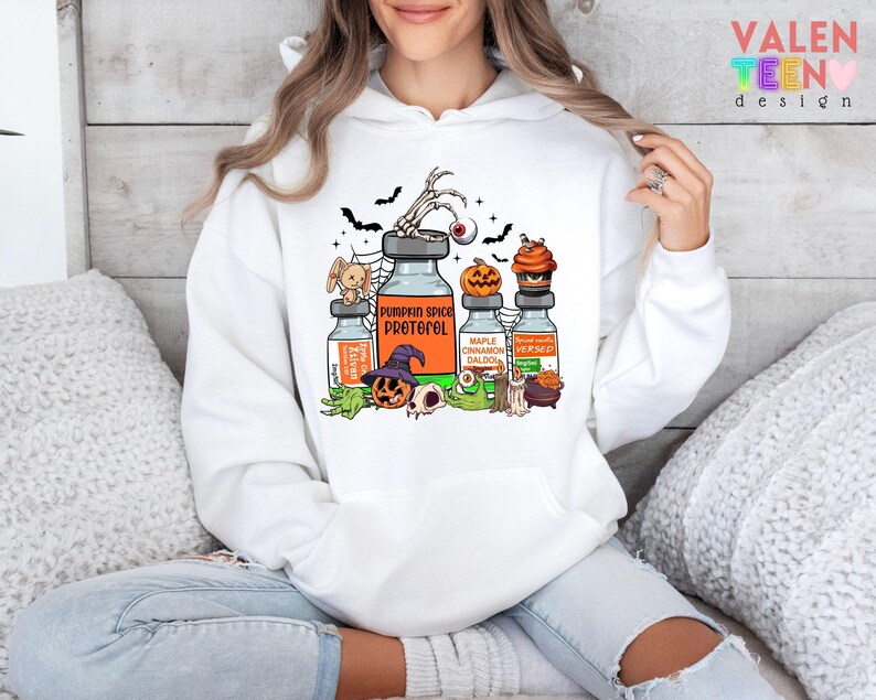 Halloween Nurse Sweatshirt, Spooky Season Witches Nursing Hoodie image 5