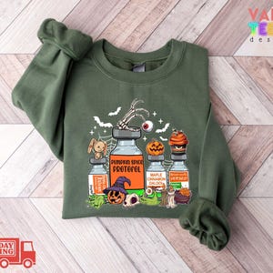 Halloween Nurse Sweatshirt, Spooky Season Witches Nursing Hoodie image 1