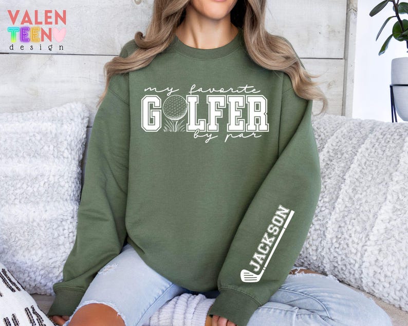 Sudadera personalizada Golf Mama, Mi golfista favorito por par imagen 2