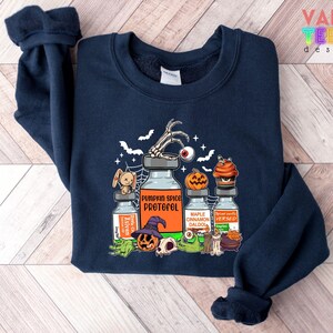 Halloween Nurse Sweatshirt, Spooky Season Witches Nursing Hoodie image 3