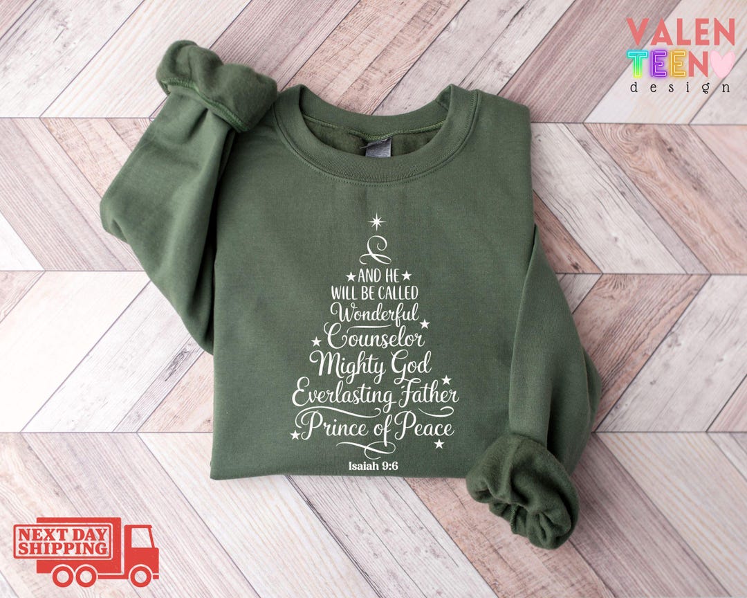 Faith Graphic Christmas Holiday Sweater