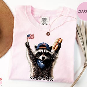 Comfort Colors® Feral Raccoon Shirt, Patriotic USA Tee, Funny Independence Day Apparel image 9