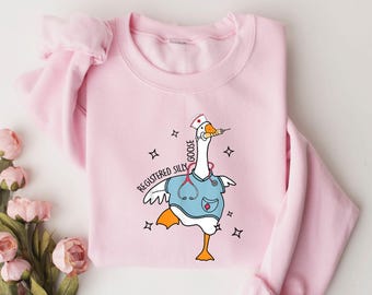 Silly Goose Registered Nurse Sweatshirt, RN Student Hoodie