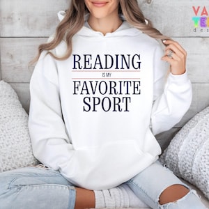 Reading is My Favorite Sport Sweatshirt, Booklover Gift image 5