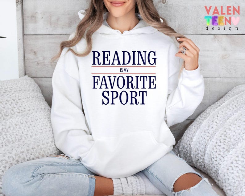 Reading is My Favorite Sport Sweatshirt, Booklover Gift image 5