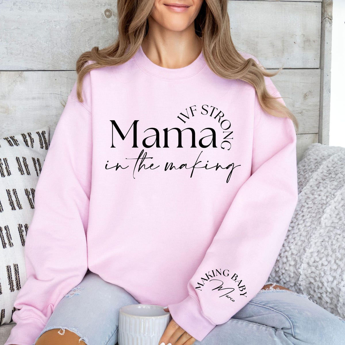 IVF Strong Mama Sweatshirt, Personalized Infertility Gift