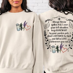 Practical Magic Sweatshirt, Salt Rosemary Lavender, Witchy Hoodie