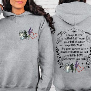 Practical Magic Sweatshirt, Salt Rosemary Lavender, Witchy Hoodie image 3