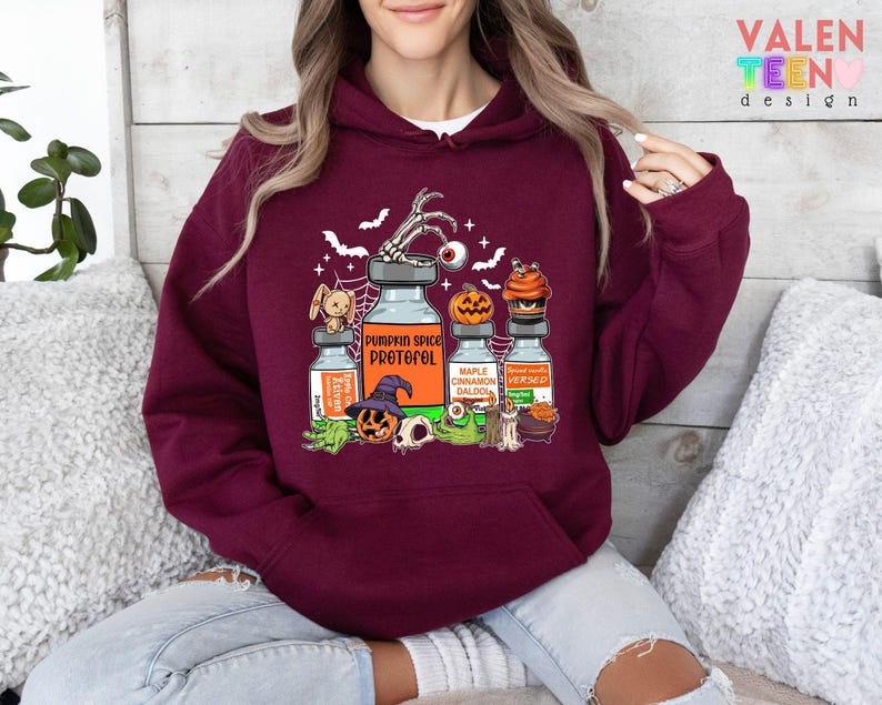 Halloween Nurse Sweatshirt, Spooky Season Witches Nursing Hoodie image 4