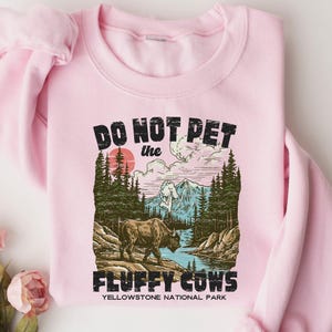 Sudadera "No acaricies a las vacas esponjosas", sudadera con capucha extragrande de Parques Nacionales imagen 4