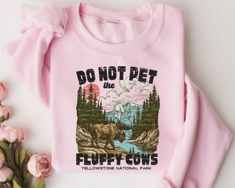 Sudadera "No acaricies a las vacas esponjosas", sudadera con capucha extragrande de Parques Nacionales imagen 4