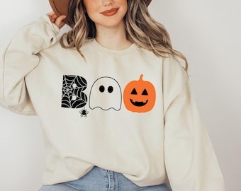 Halloween Boo Ghost Pumpkin Sweatshirt