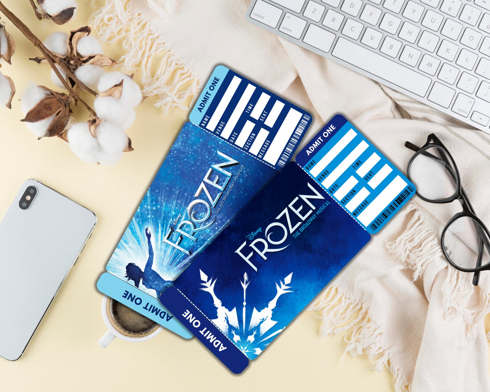 Printable Frozen Broadway Surprise Ticket Frozen Ticket Etsy