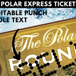 Editable Polar Express Ticket Printable