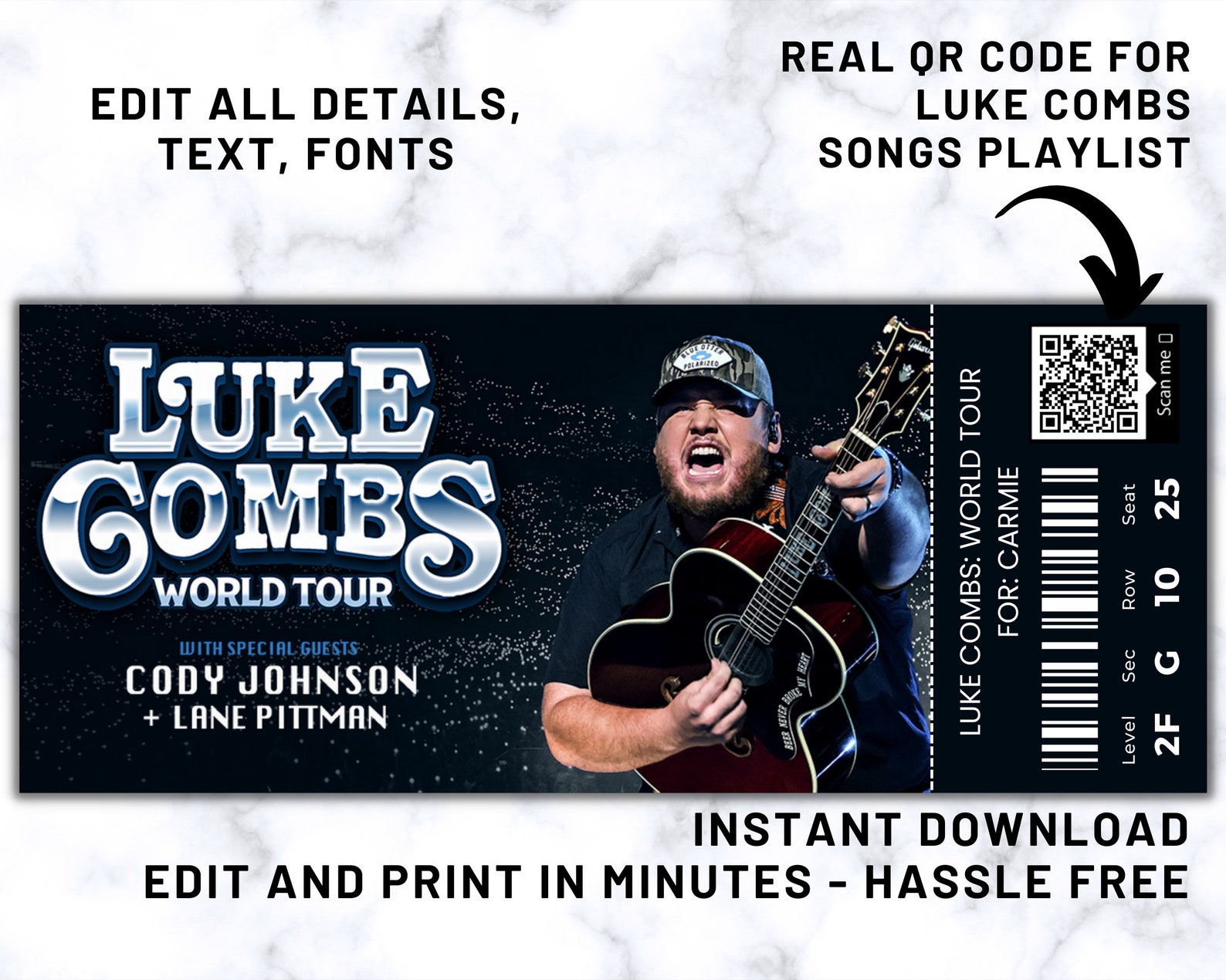 luke combs tour resale tickets