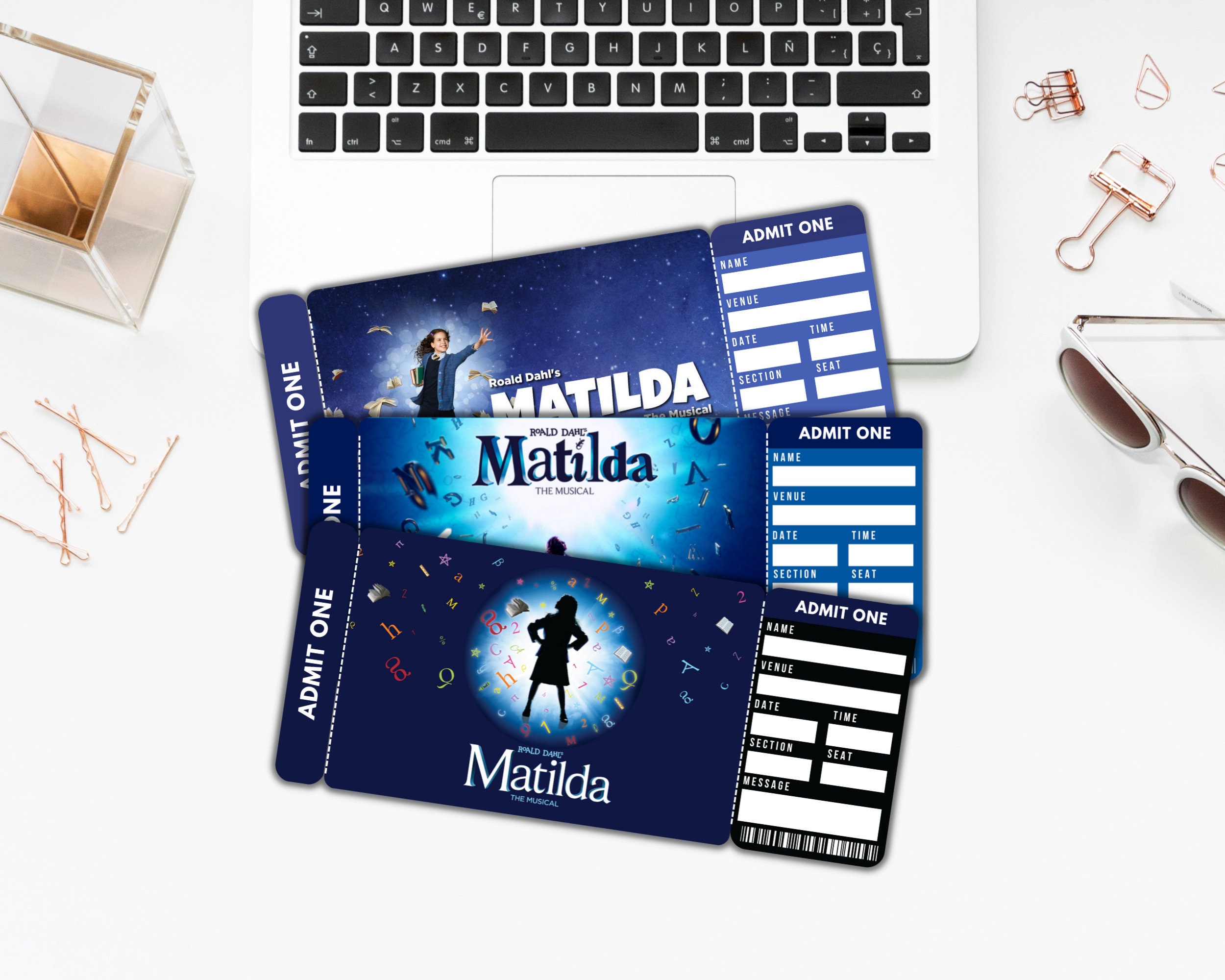 Printable Matilda Broadway Surprise Ticket Matilda Ticket Etsy