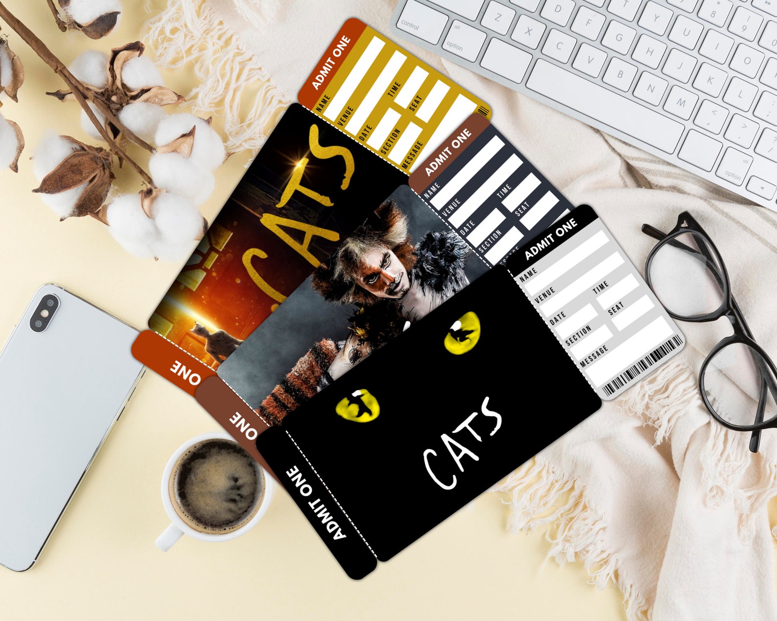 Printable CATS Broadway Surprise Ticket Cats Ticket Cats Etsy