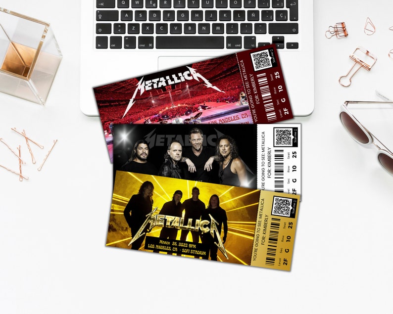 Metallicam72 Tour Ticket Metallica Ticket Canva Fully Etsy