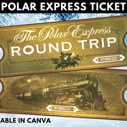 Editable Polar Express Ticket Printable Polar Express Ticket - Etsy