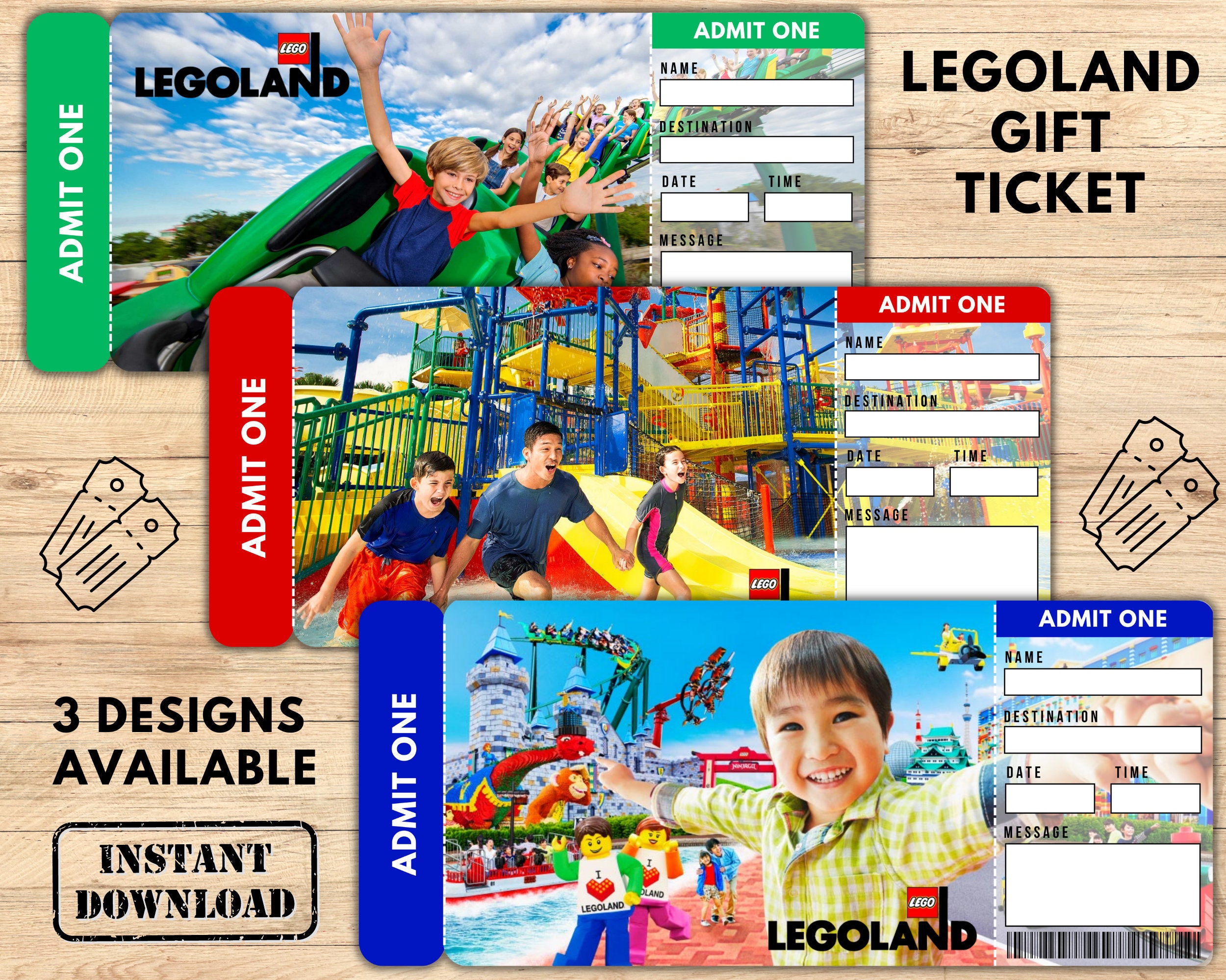 legoland pretend ticket