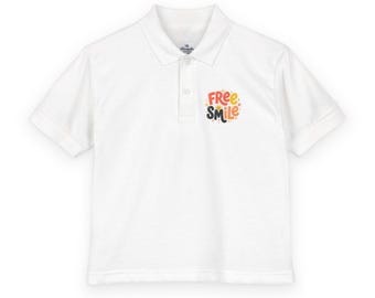 Free Smile graphic Youth Polo | Kids Polo Shirt
