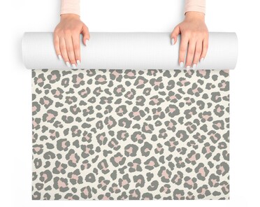 Leopard print yoga mat Etsy