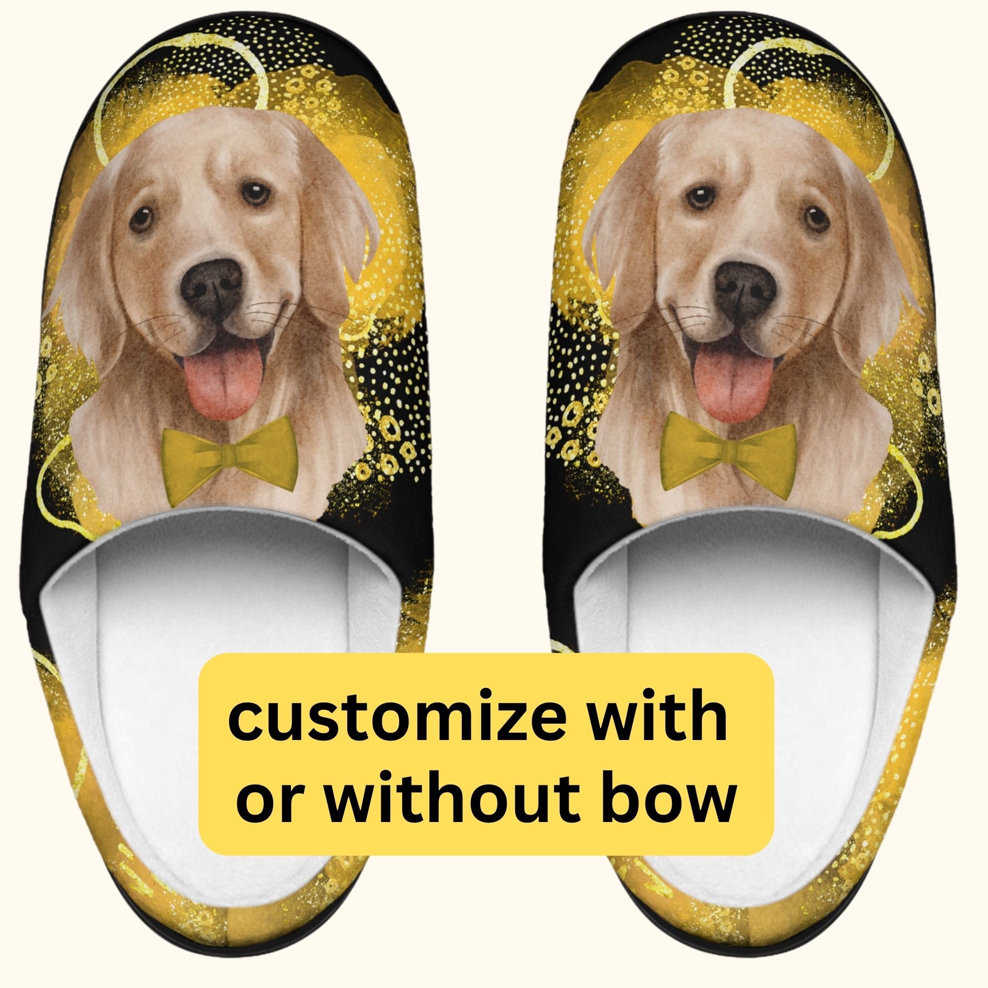 Custom Cute Golden Retriever Slippers, Women Slippers, Golden Retriever