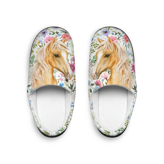 Girls horse slippers clearance
