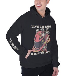 Ride Life Moto/Motorbikes/ Heavy Fleece/ Raglan Hoodie/ Bike Clothing/ Motorbike wear/ Motorbike Rider Clothing/ SBM/ Dirt Bike/ PH/ 5075-20