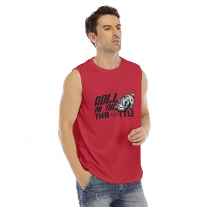 Chemise rouge pour homme/Débardeur homme/Chemise d'été/T-shirt sans manches pour homme/Chemise pour homme/Cadeau pour lui/T-shirt musclé/ Maillot de corps/SPT/SBM 5031-14 image 3