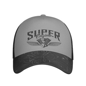 Engine Print baseball cap/ Comfortable Headwear/ Designer Headwear/ Cool Caps/ / Unisex Caps/ Cars/ Sports Bikes/ Grunge/ CAP 5052-01
