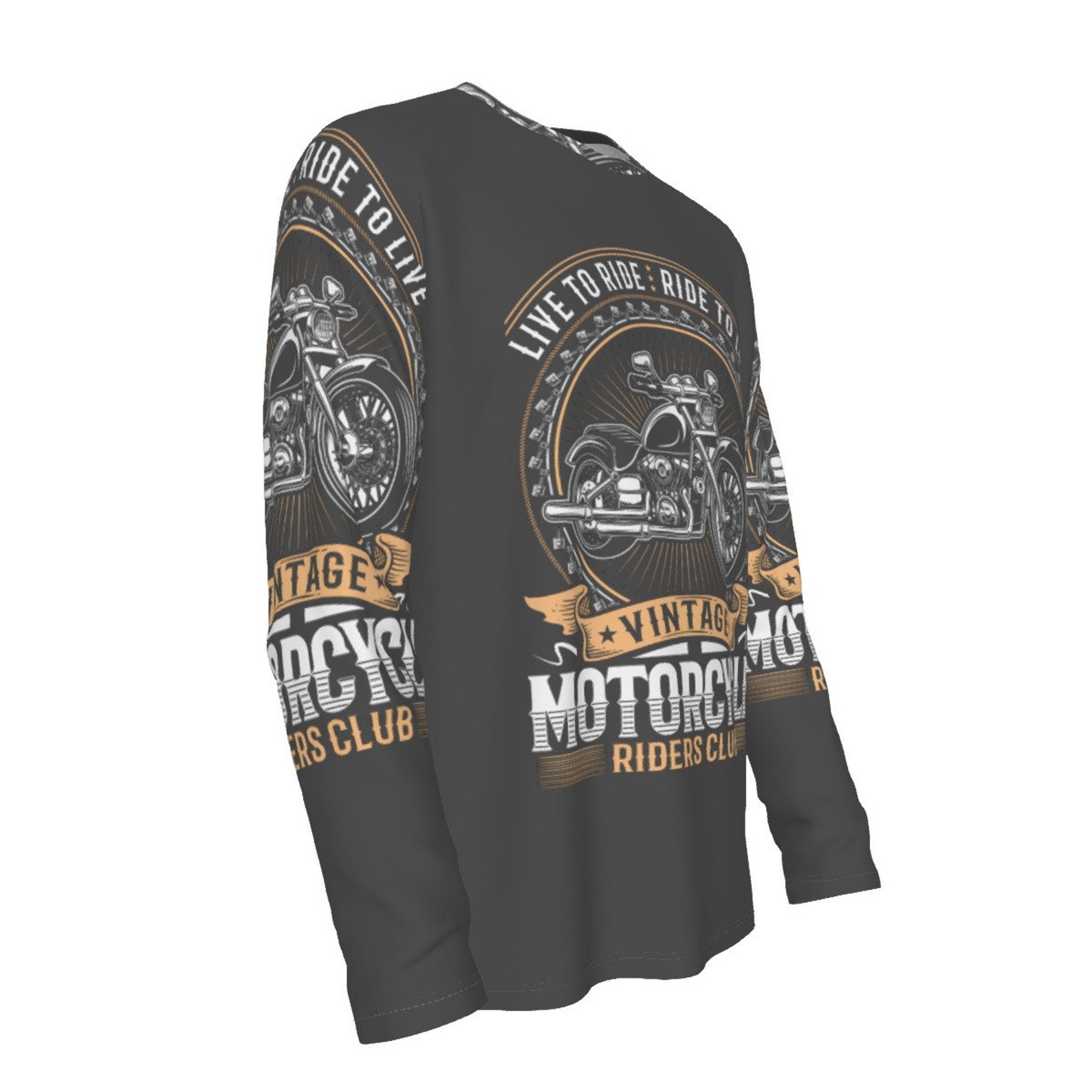 BLACK HILLS MOTORCYCLE South Dakota Raglan Tee Shirt Top Long Sleeve Riders