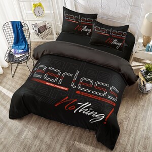 Fearless Bedding Set/Quilt Cover Set/Bedroom Décor/Bedding Set/4 Pieces Set/Duvet Cover Set/Home Décor/Bed Spreads/Bed 5053-07
