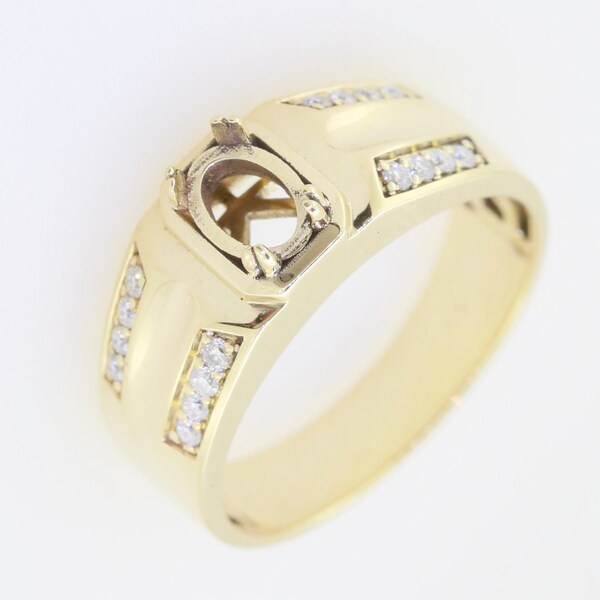 Mounted Ring Mens Oval Semi Mount Ring - Etsy