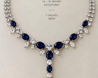 Sterling Silver Semi Mount necklace Setting Oval OV Multi-Stone with Moissanite Accent Adjustable 15" to 18"