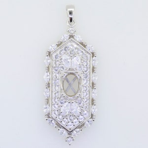 Sterling Silver Semi Mount Pendant Setting Oval OV 9x7mm