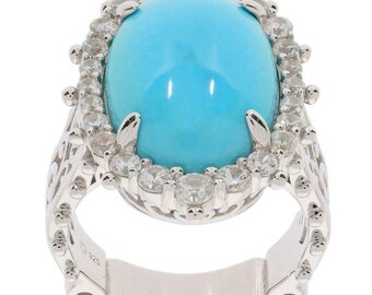 Sterling Silver Semi Mount Ring Setting Round RD 16x16mm for Cabochon Gemstone